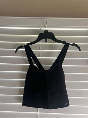 Gilly Hicks Black Ribbed Sports Bra Size XS